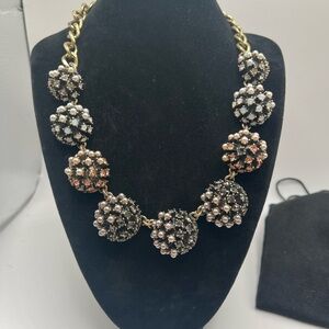 LOGO Links by Lori Goldstein Gold and Black Beaded Statement Necklace